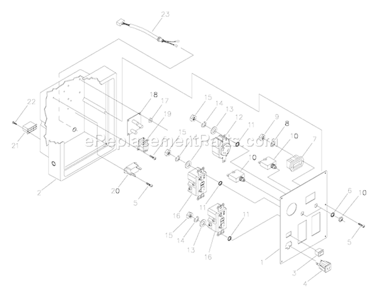 Page B Diagram and Parts List for 1648-1  Briggs and Stratton Generator